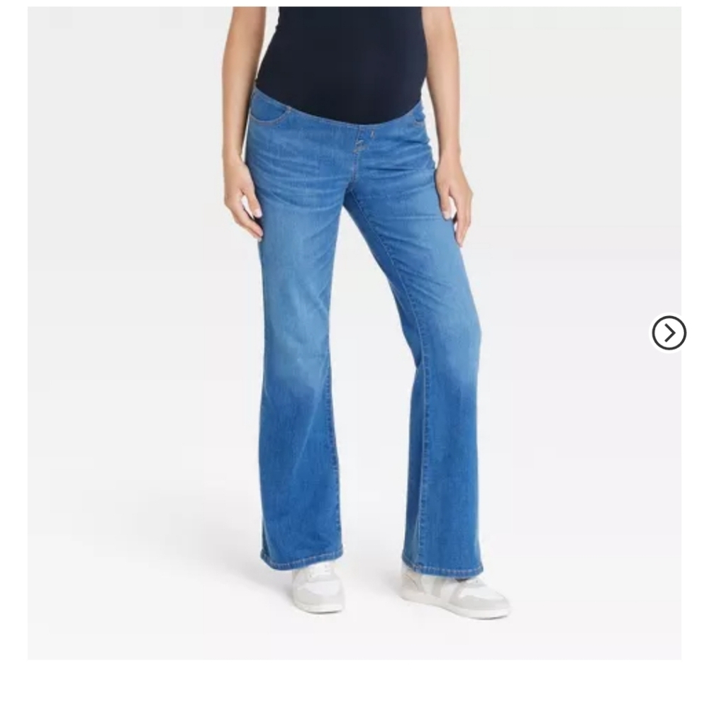 Isabel Maternity by Ingrid & Isabel Classic Blue Wide Leg Jeans